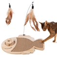 thumbnail image 1 of Rascador para Gatos PAWISE en Forma de Pez de Sisal 36x26 cm, 1 of 6
