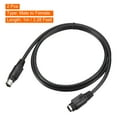thumbnail image 2 of Uxcell 3.28ft 3Pin 18AWG Connector Extension Cable Wire Plastic Black 2Pcs, 2 of 5