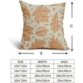 thumbnail image 4 of Orange Fall Pillow Covers 18x18 Set of 2 Cream Maple Leaf Print Autumn Colored Harvest Decorative Outdoor Pillowcases Farmhouse Seasonal Throw Cushion Case Decor for Home Couch Sofa Bed, 4 of 6