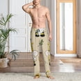 thumbnail image 5 of Uemuo Gnomes Bees And Sunflowers Pattern Men's Wide Leg Palazzo Lounge Pants with Pockets Light Weight Loose Comfy Casual Pajama Pants-, 5 of 9