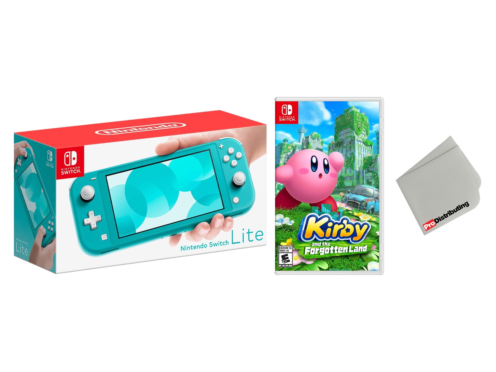 Nintendo Switch Lite Turqouise Bundle with Kirby The Land