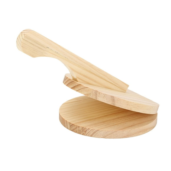 Dough Press, Wooden Tortilla Maker Multifunction Tortilla Press Dough Maker with Ergonomic Handle Flour Tortilla Press Labor Saving Stable Tortilla Maker Press for Baking