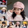 thumbnail image 6 of Multicolour Korean Boys Girls Soft Woolen Cute Kids Berets Painter Hat Baby Beret Hat Children Newsboy Cap YELLOW, 6 of 8