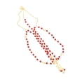 thumbnail image 1 of EeaseMX 1 diadema con borlas y cadena para la cabeza, estilo retro, para mujer (rojo), 1 of 7