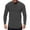 Dark Gray, variant on Kureaily Mens Casual Sports Fitness Outdoor Curved Hem Solid Color Round Neck T Shirt Long Sleeve Top Men's Loose T-Shirt