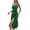 A-Green624, variant on Floral Split Midi Dress for Women Double Spaghetti Strap Summer Casual Slim Bodycon Gown