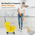 thumbnail image 2 of 35-Qt mop bucket with wringer - adaptable to large area cleaning, mop can always be dipped into clean water for mopping., 2 of 6