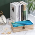 thumbnail image 4 of 7.9×2.3 In Wooden Boxes Durable Easy To Use Dustproof Prevent Slippery Delicate And Cabinet Blue Gold Marble, 4 of 8