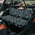 thumbnail image 4 of Garronmavis UTV Seat Covers Easy to Clean Powersports Seat Covers Protection with Elastic Edges Compatible with Kawasaki Mule 4010 4x4 Hardwoods Green HD 2009 Hippie Turtle, 4 of 7