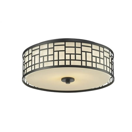 

3 Light Flush Mount - Bronze Finish