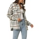 thumbnail image 4 of CHAQUETA A CUADROS DE MANGA LARGA CON CIERRE FRONTAL Y BOLSILLOS PARA MUJERES OTOÑO INVIERNO L GRIS, 4 of 6