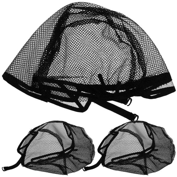 CATIEBYE mesh hair nets cap Hairnet Stable Women Various Occasions 3 Pcs