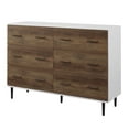 thumbnail image 5 of Savanna Modern Wood 6 Drawer Dresser - White/Rustic Oak, 5 of 10