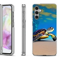 OneToughShield ® Shockproof Phone Case Compatible with Samsung Galaxy A35 5G - Sea Turtle Beach