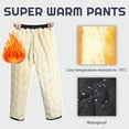 thumbnail image 3 of Hygo Fleece Thermal Pants Unisex Waterproof Windproof with Zipper Pockets Lined Lightweight Warm Pants Soft, 3 of 8