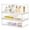 2 Small+2 Wide, variant on 2 Pack Stackable Makeup Organizer 12.1''l Bathroom And Storage Undersink Drawer Cosmetics Beauty Supplies Clear Plastic Bins For Desk Cabinet Kitchen Vanity Pantry