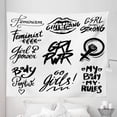 thumbnail image 1 of Sayings Tapestry, My Body My Rules Feminine Power Women Rights Activism Lettering Artwork, Fabric Wall Hanging Decor for Bedroom Living Room Dorm, 5 Sizes, White Charcoal Grey, by Ambesonne, 1 of 1