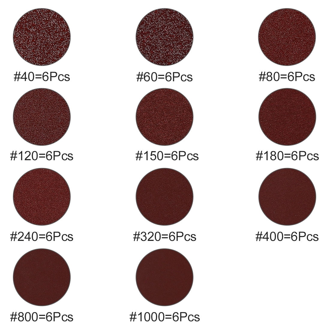 80pcs 140x95mm 12-Hole Sanding Discs Sandpaper Hook and Loop 40 80 120 240 Grits