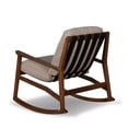 thumbnail image 4 of Grain Wood Furniture Solid Wood Mid Century Rocking Chair with Beige Cushions, 4 of 6