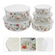 thumbnail image 3 of 5Pcs Enamel Mixing Bowl Set Vintage Enamel Bowl with Lid Chinese Style Soup Bowls, 3 of 3