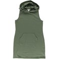 thumbnail image 1 of Love Fire Womens Hoodie Sweater Dress, Green, Medium, 1 of 1