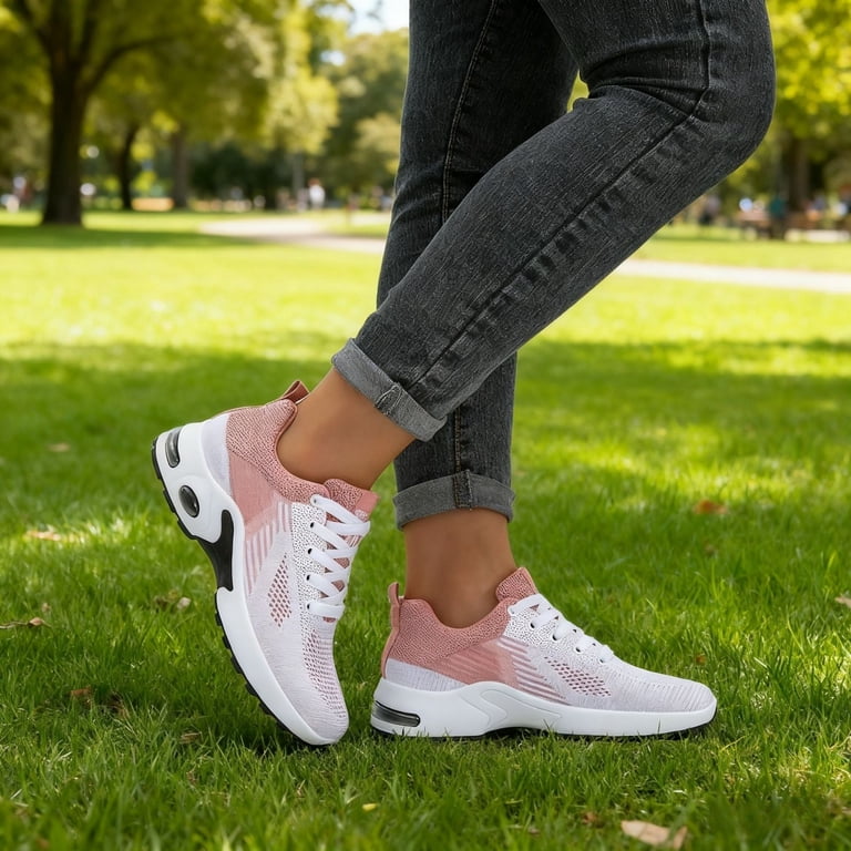 Women's Camo Running Shoes - Lightweight Mesh Sneakers With Soft Sole For Comfort & Style