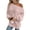 Light pink, variant on Womens Fall Sweaters Off The Shoulder Batwing Sleeve Textured Knit Tops Oversized One Shoulder Sweater