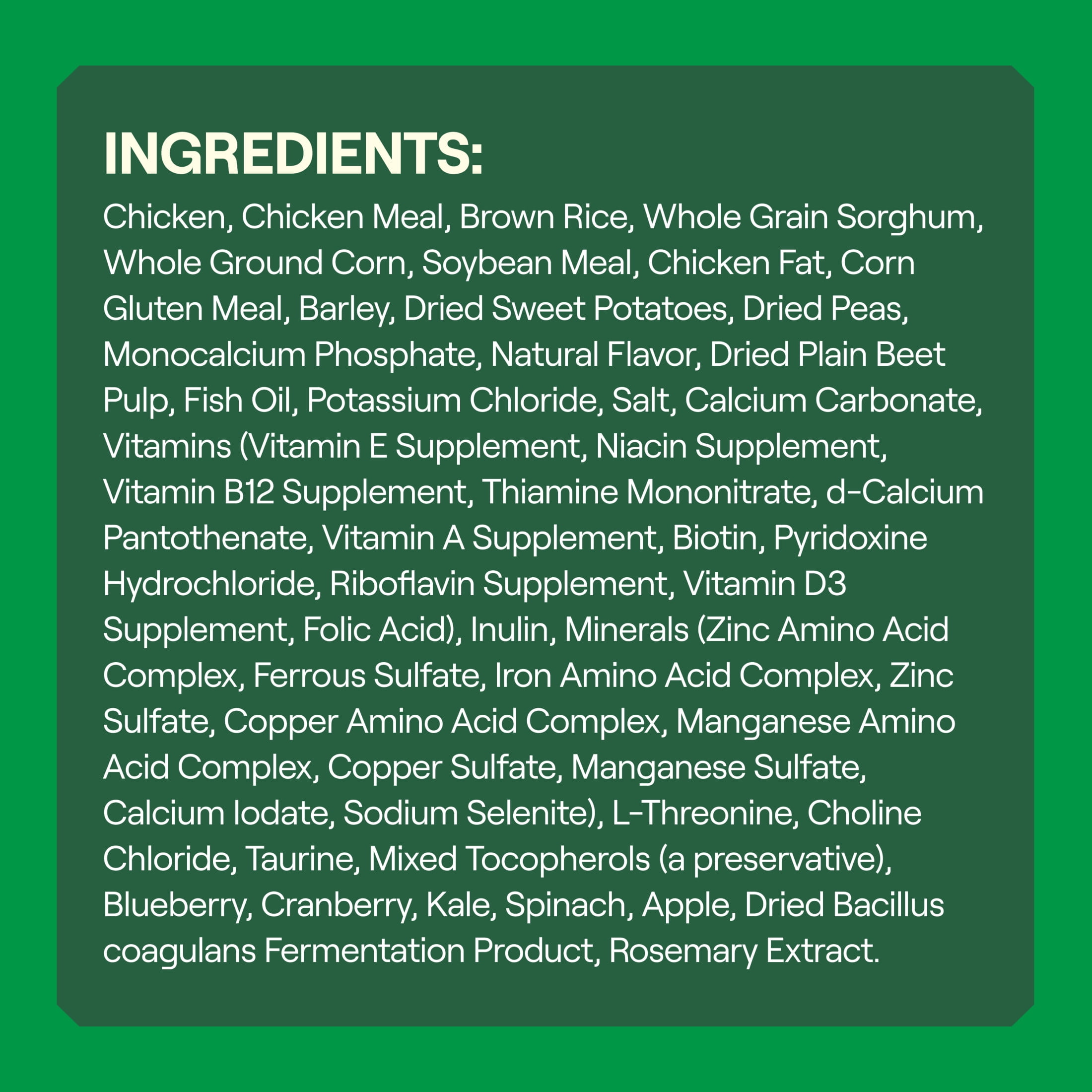 Goodlands Cage-Free Chicken  Vegetable Flavor, Dry Adult Dog Food with Probiotics, 6 lb Bag