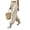 Beige, variant on Women's Smocked High Waist Harem Pants, Lightweight Linen Look Balloon Pants with Elastic Cuffs and Pockets,Beige 2XL