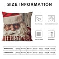 thumbnail image 5 of Qinduosi Red Merry Christmas Throw Pillow Cover Decorative Vintage Wood Background with Santa Clause is Coming to Town Pillow Cases Linen Inch Cushion Cover Home Decor for Sofa Couch, 5 of 5