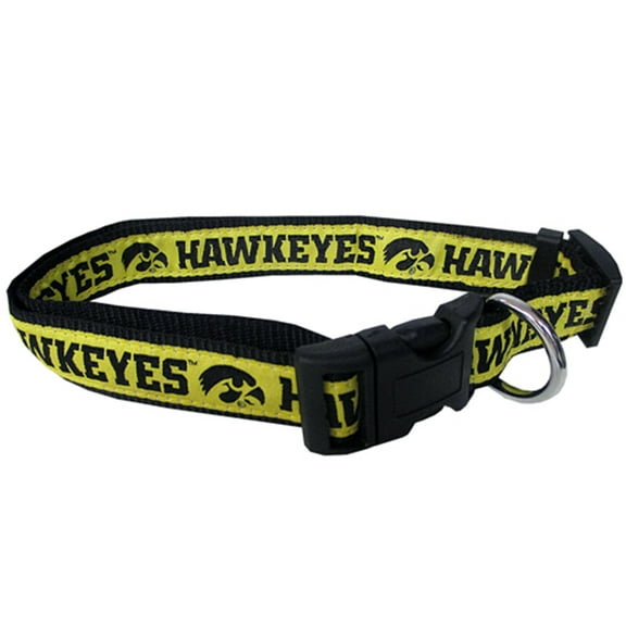 Pets First College Iowa Hawkeyes Pet Collar, 3 Sizes Available, Sports Fan Dog Collar - Medium