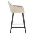 thumbnail image 5 of SAFAVIEH Cataleya Square Mid Back Counter Stool, Taupe/Black, 5 of 12