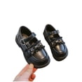 thumbnail image 4 of ITSAME Girls Platform Loafers, Closed Toe Adjustable Strap Soft Sole Kids School Uniform Dress Shoes Black 11.5(Little Kids), 4 of 9
