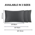 thumbnail image 6 of PiccoCasa 2 Pcs 100% Cotton Pillowcases Envelope Standard Dark Gray, 6 of 7