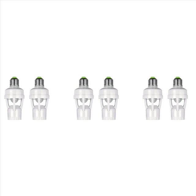 6x Adaptador de PortaláMparas E27 con Sensor de Movimiento PIR AC100-240V Convertidor de PortaláMparas LED Detector de Presencia