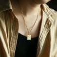thumbnail image 2 of Hermah Yellow Gold Plated Initial Letter Pendant Necklace Figaro Chain 18inch, 2 of 5