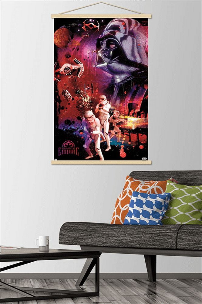 Star Wars: Empire Strikes Back - Empire Wall Poster with Wooden