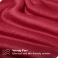 thumbnail image 2 of Bare Home Microplush Fleece Sheet Set - Ultra Soft - Deep Pocket - Twin, Red, 2 of 7