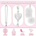 thumbnail image 5 of Car Hanging Bling Accessories,Happon Bling Car Accessories for Women, Car Bling Rear View Mirror Hanging Car Ornament,Car Interior Hanging Pendant Charm Ornament Pendant for Women (White), 5 of 7