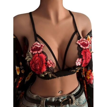 

DYMADE Womens Honeymoon Lace Sexy Sheer Lingerie Bralette Bras Underwear