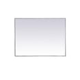 thumbnail image 1 of Elegant Decor MR43040GR 30 x 40 in. Metal Frame Rectangle Mirror, Grey, 1 of 1