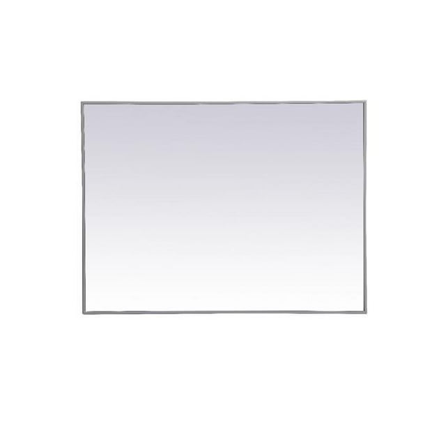 Elegant Decor MR43040GR 30 x 40 in. Metal Frame Rectangle Mirror, Grey