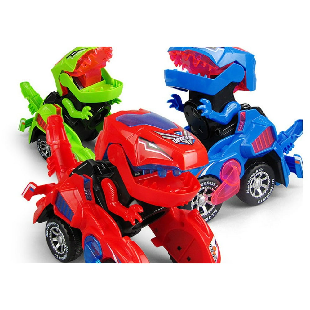 Clearance Dinosaur Toys LED Cars Combined Into One, Dinosaur Cars Toys