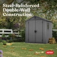 thumbnail image 5 of Keter Darwin 6x6 ft. Durable Resin Outdoor Storage Shed With Heavy Duty Floor and Locking Door, Grey Graphite, 5 of 19