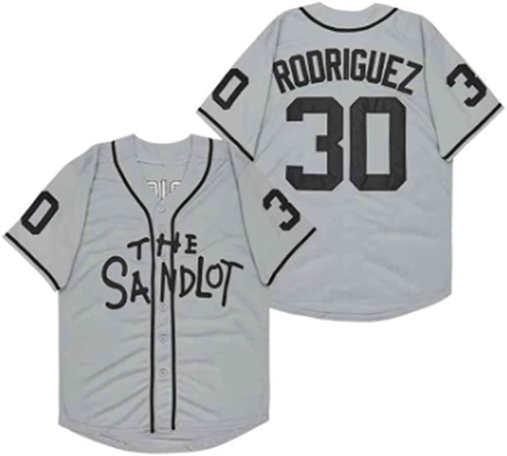 BuyMovieJerseys The Sandlot Benny Rodriguez Men Stitched Movie Baseball Jersey White Color XXXL
