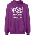thumbnail image 2 of OXI Hoodie Sweatshirt - To Anyone I Have Not Offended, Basic Casual Hoodie for Men's and Women Fleece Hoodie Long Sleeve - Purple Large, 2 of 3