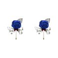 thumbnail image 1 of Guardoinrt Modern Minimalist Brooch Pin Unique And Fashionable Statement Piece Stylish Versatile Flower Brooch royal blue 2Set, 1 of 6