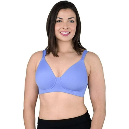 

LEADING LADY Molded Padded Seamless Wirefree Bra Lavender Blue 52G