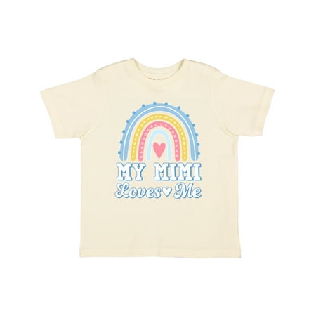 

Inktastic My Mimi Loves Me Retro Rainbow Gift Toddler Toddler Girl T-Shirt