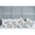 thumbnail image 2 of Ambesonne Saying Throw Pillow Cover 4 Pack, Inspiration Gratitiude, 20", Black White, 2 of 5